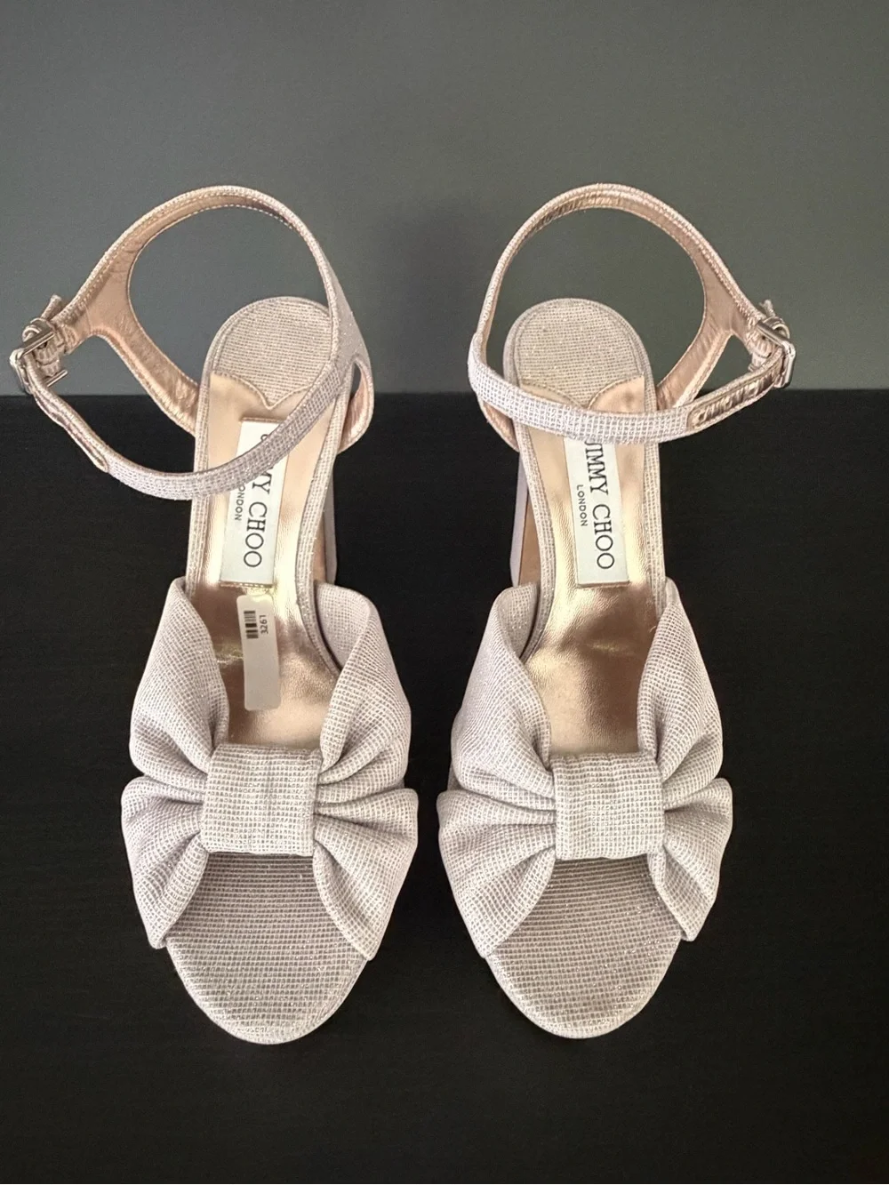 Jimmy Choo Women’s Heloise Platform Glitter Sandals